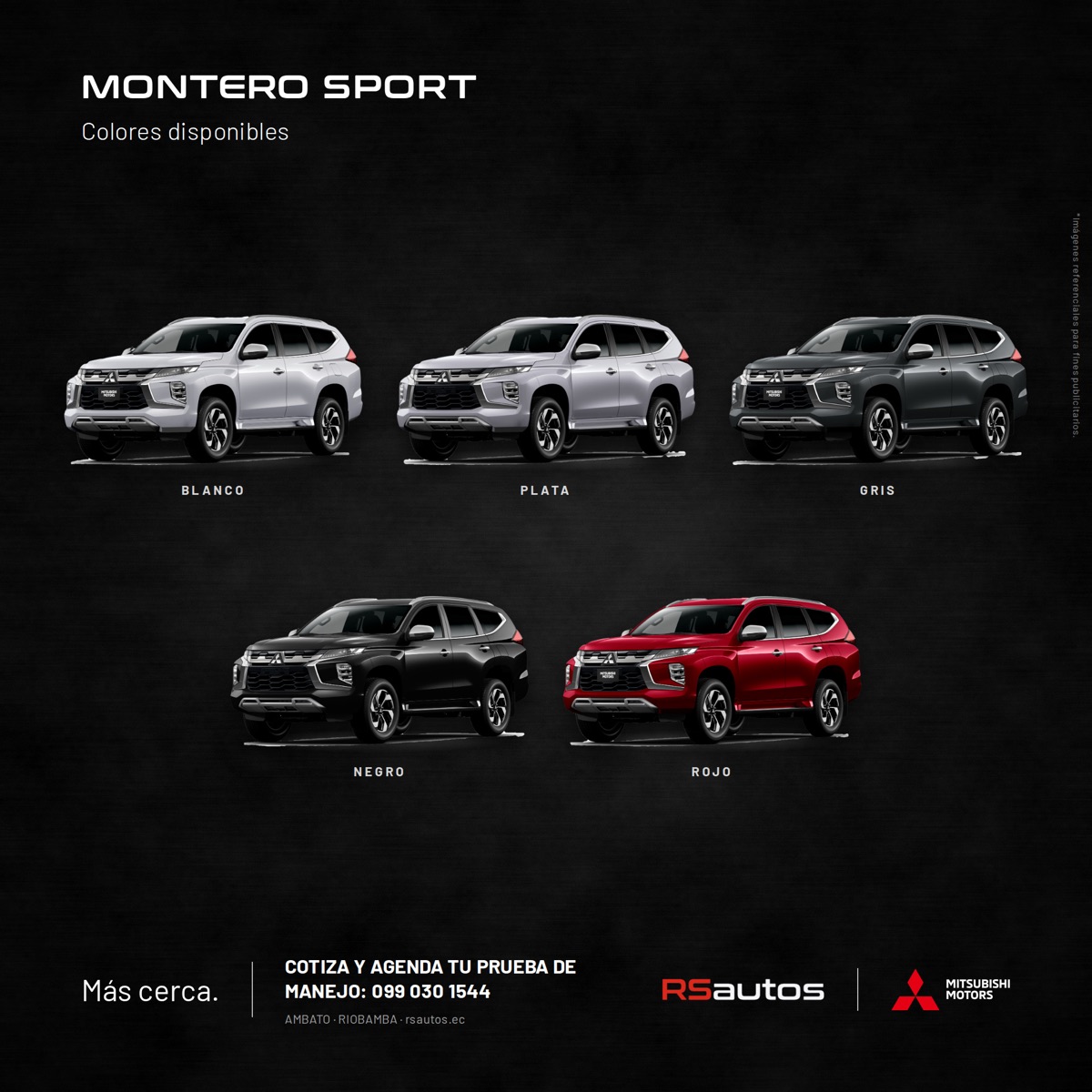 Colores disponibles de Montero Sport