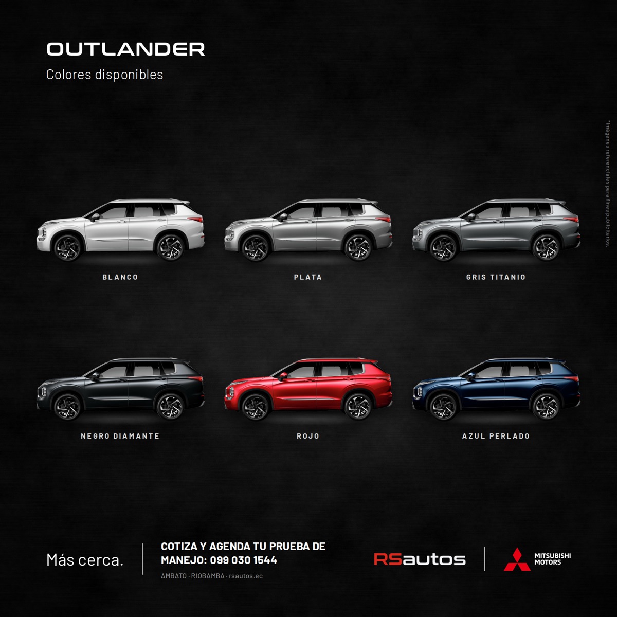Colores disponibles de Outlander