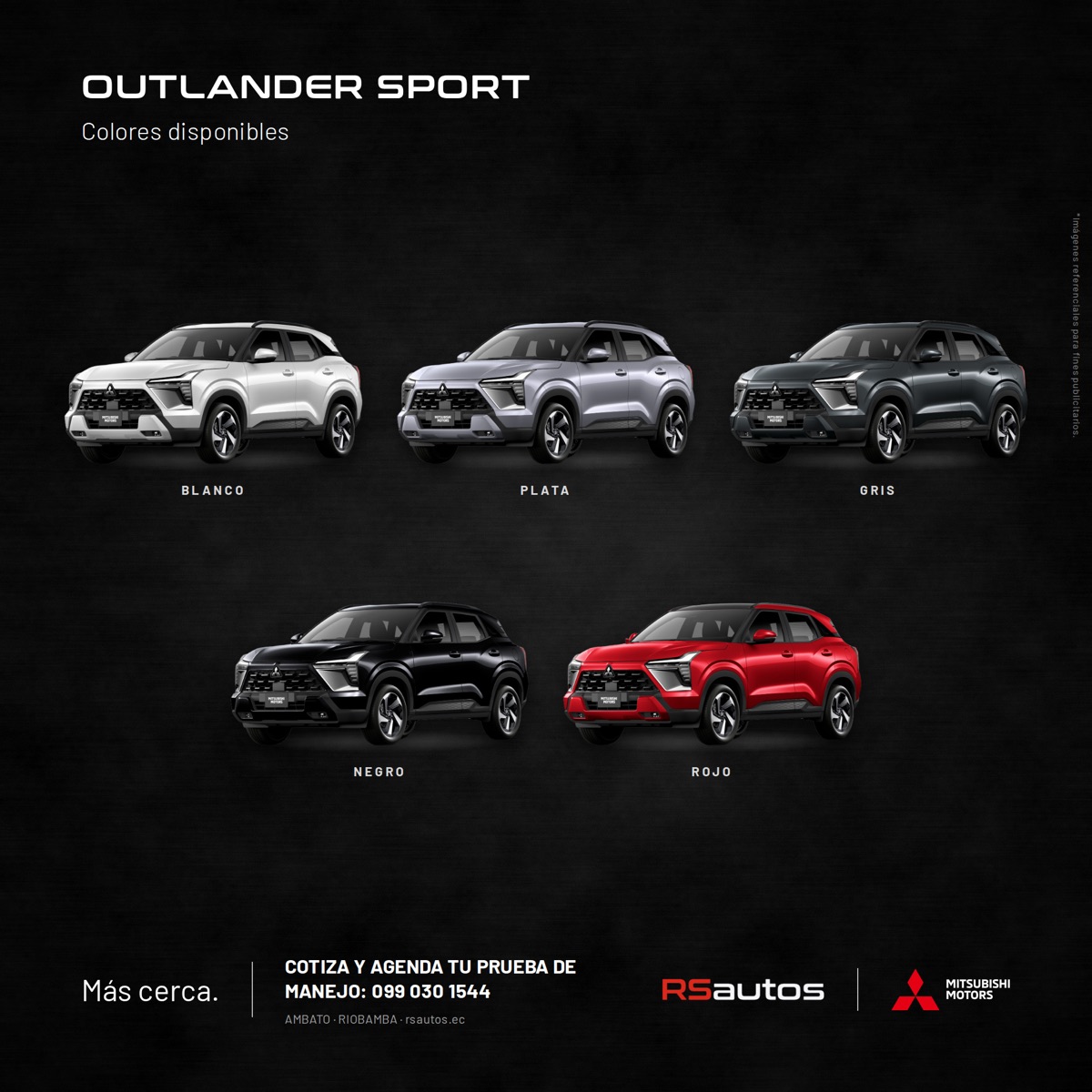 Colores disponibles de Outlander Sport
