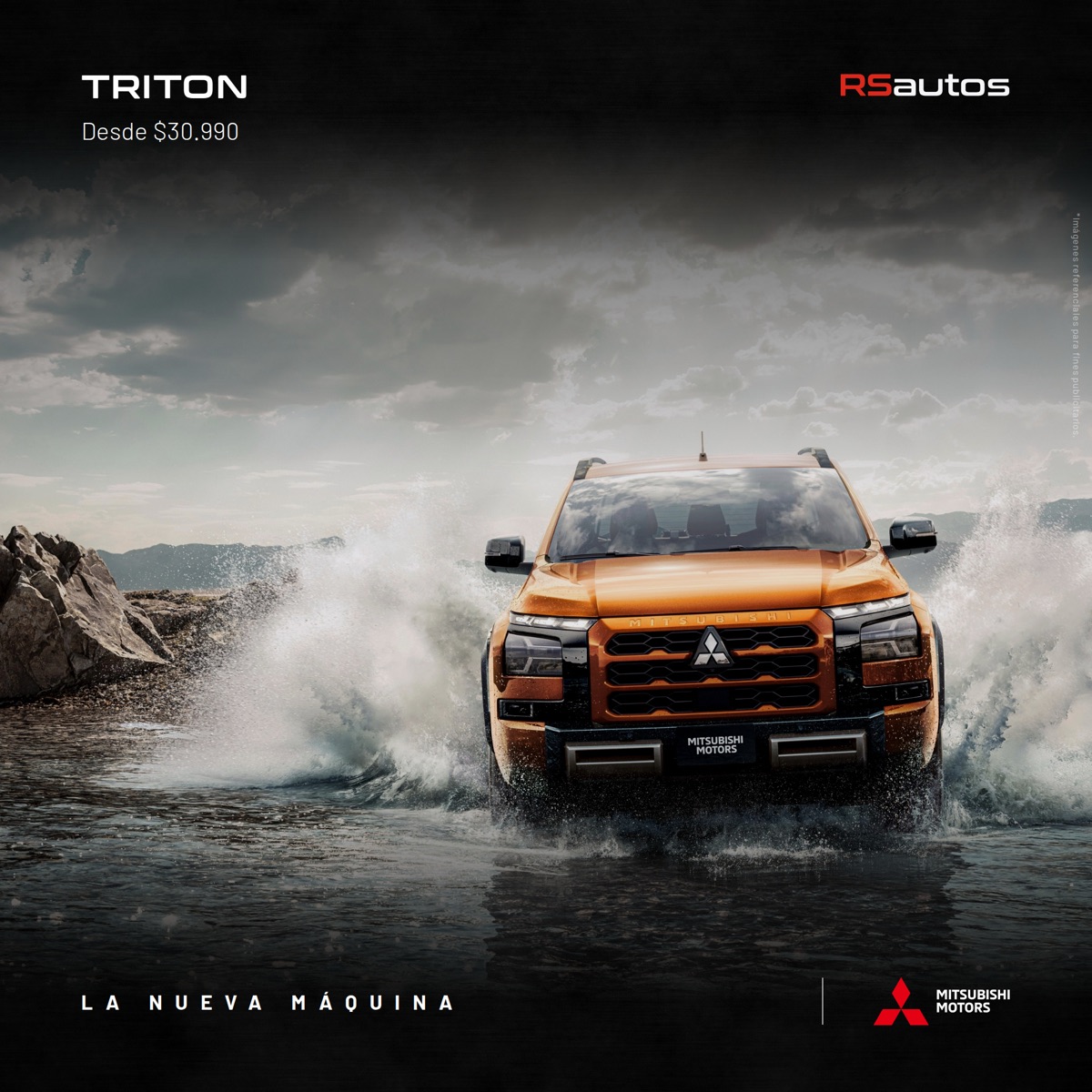 Triton cruzando agua