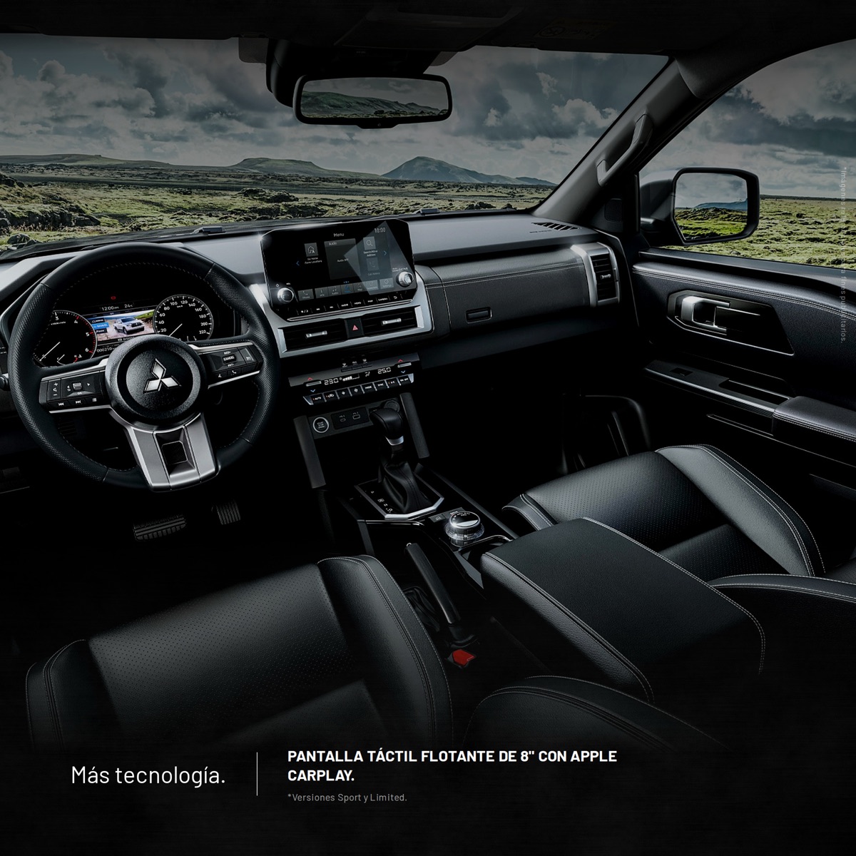 Pantalla táctil flotante de 8" con Apple CarPlay