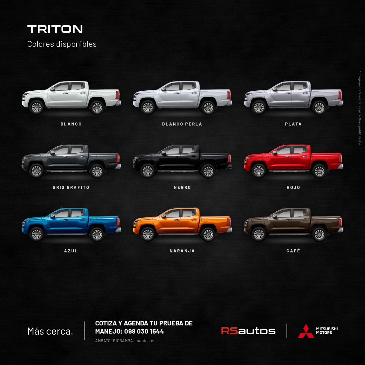 Colores disponibles de Triton